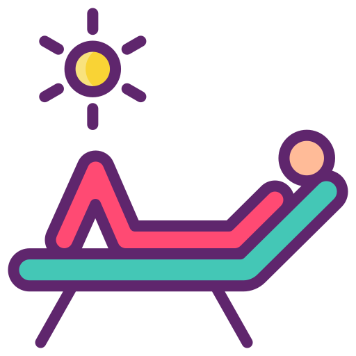 cama solar icono gratis