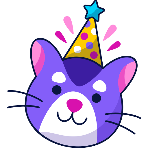 Design PNG E SVG De Balões Fofos De Aniversário De Gato Para Camisetas