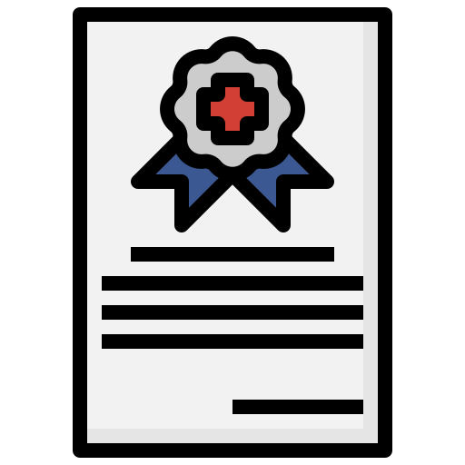 certificado médico icono gratis