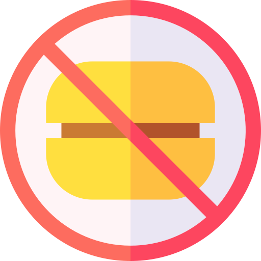 No eating Basic Straight Flat icon