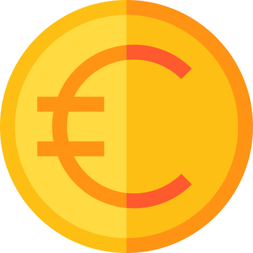 Euro Basic Straight Flat icon