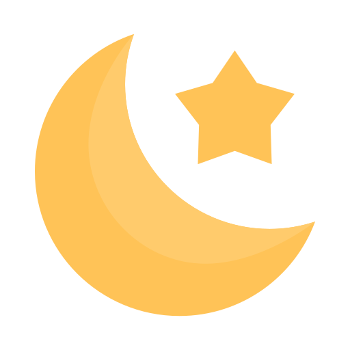 luna y estrellas icono gratis