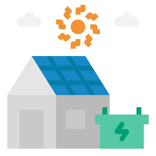 casa solar icono gratis