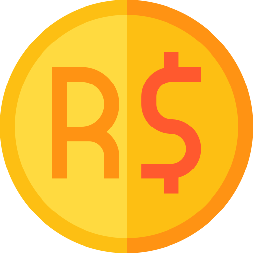 Brazilian real Basic Straight Flat icon