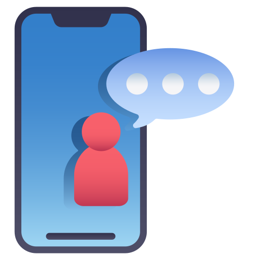 Mobile chat free icon