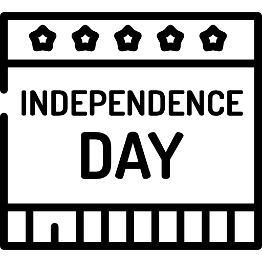 día de la independencia icono gratis