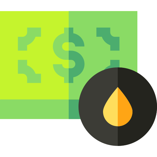 Oil price Basic Straight Flat icon