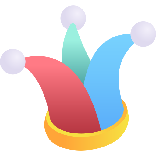 Jester hat Gradient Isometric Gradient icon