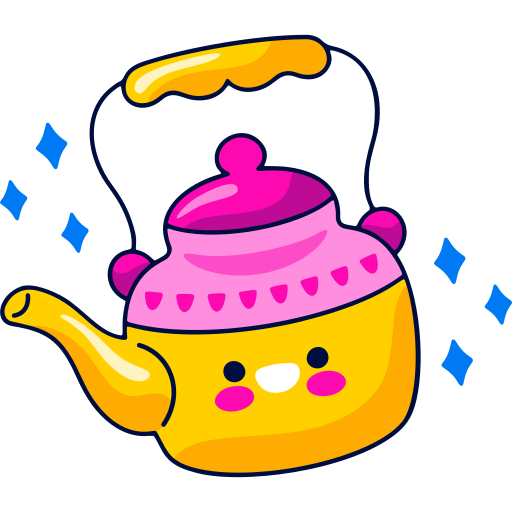 Cute Tea Kettle Sticker for Sale by artofood