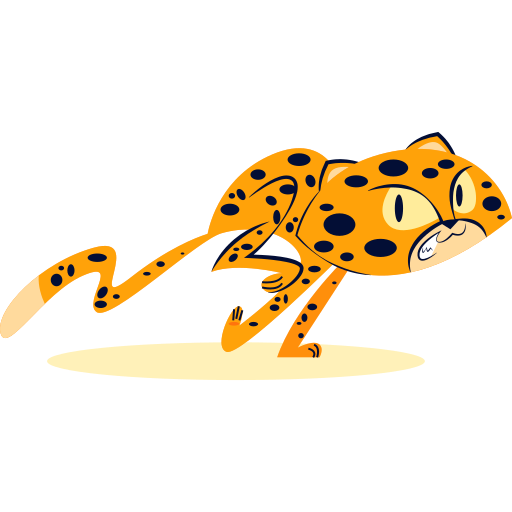 Cheetah free sticker