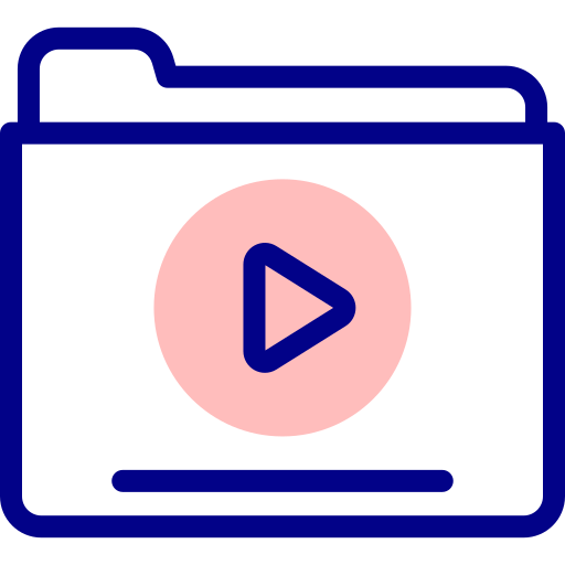 carpeta de video icono gratis