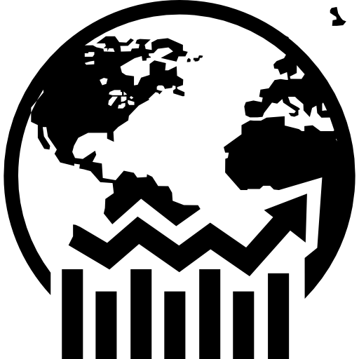 Earth globe symbol with business graphic - Free business icons