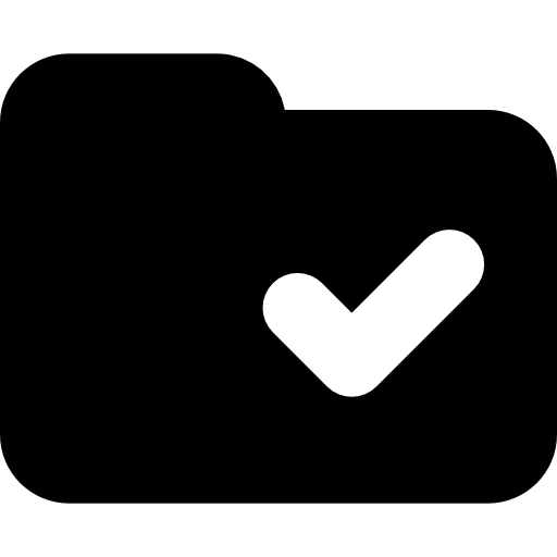 Folder check symbol free icon Folder check symbol free icon