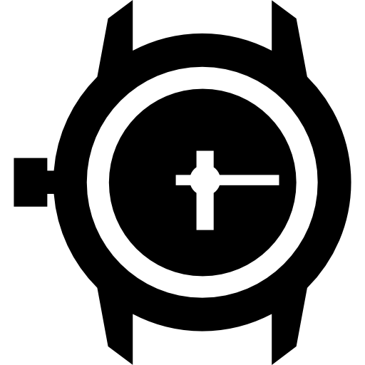 reloj de pulsera circular icono gratis