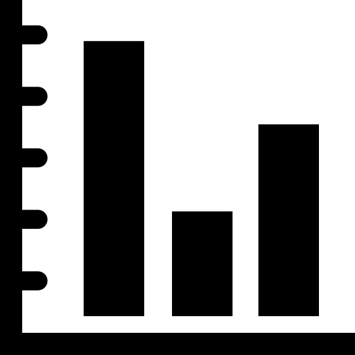 gráfico de barras de estadísticas comerciales icono gratis