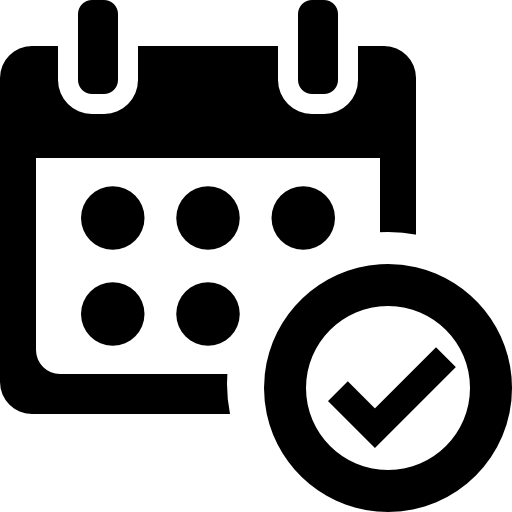 símbolo de interfaz de calendario verificado icono gratis