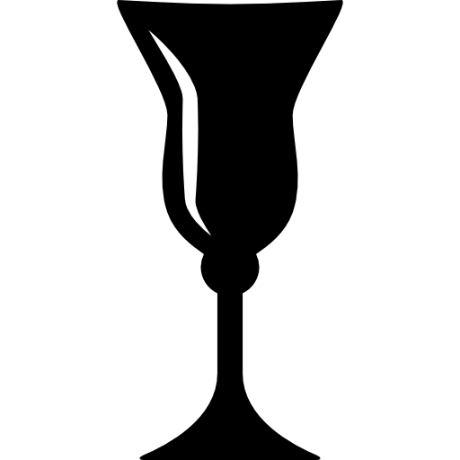 copa de vino negro elegante icono gratis