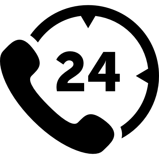 24 hours phone service free icon