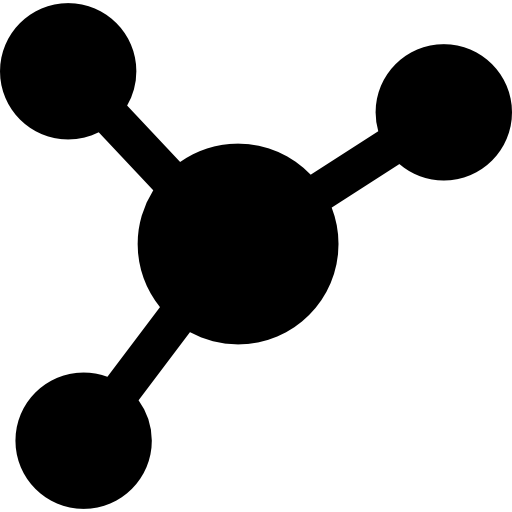 Cell symbol of circles connected by lines - Free education icons