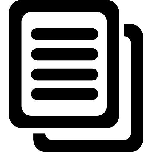 Documents papers with text lines - Free interface icons