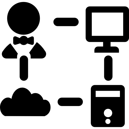 computación en la nube disponible en todas partes icono gratis