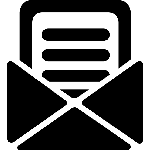 Envelope with a letter free icon