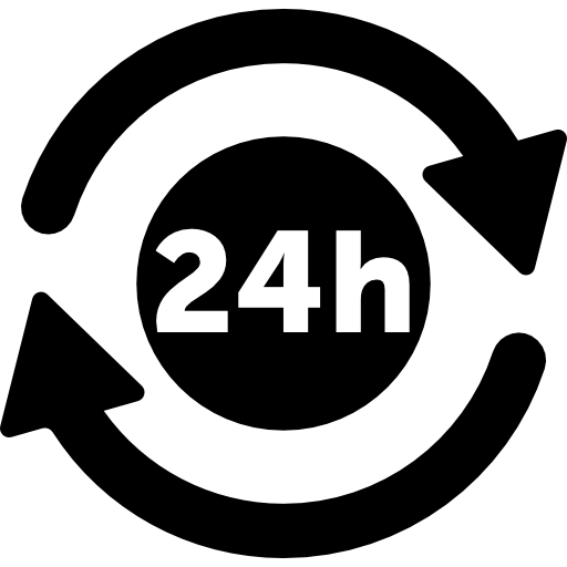 24 hours symbol - Free signs icons