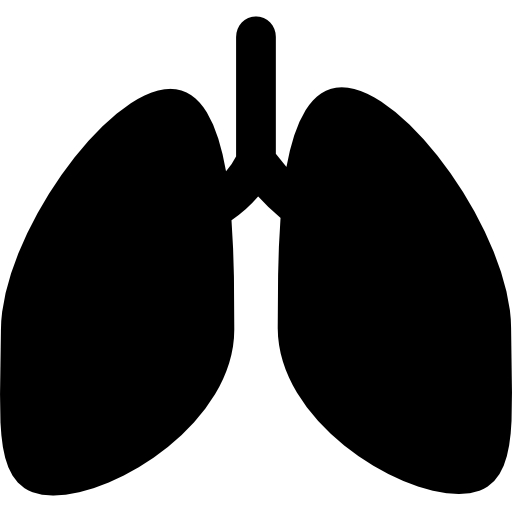 Lungs silhouette  free icon