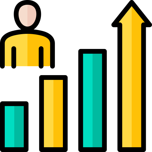 gráfico de crecimiento icono gratis