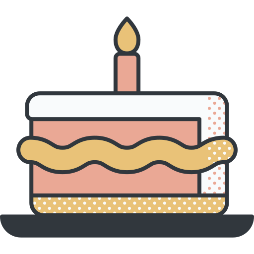 pastel de cumpleaños icono gratis