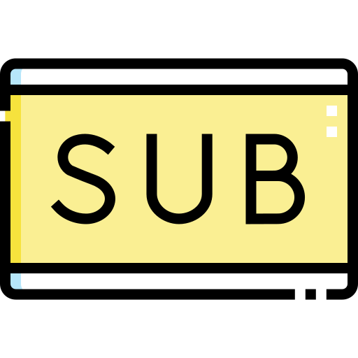 subtítulos icono gratis