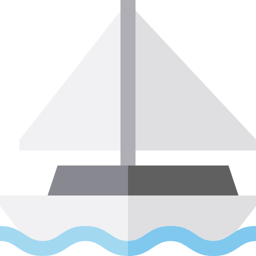 Sailboat Basic Straight Flat icon