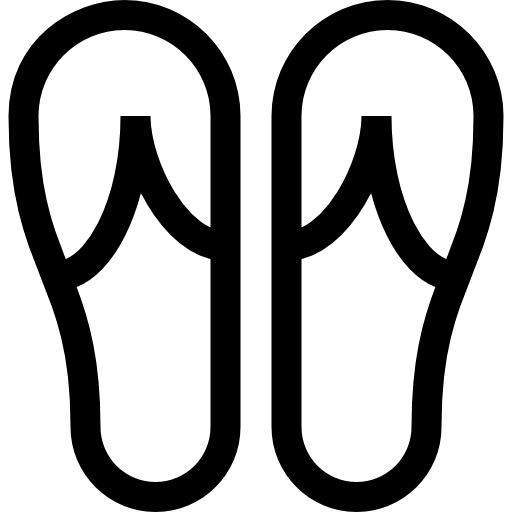 Flip flops Basic Straight Lineal icon
