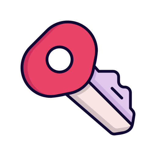 Key Generic Outline Color icon