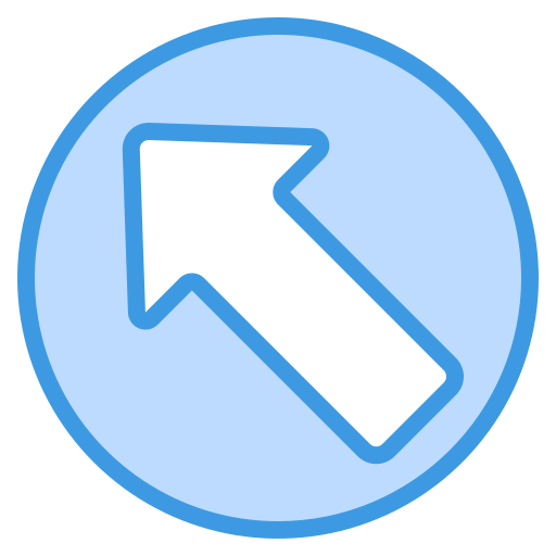 Up left arrow Generic Blue icon