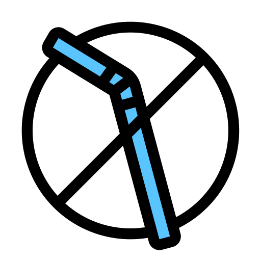 sin pajitas icono gratis