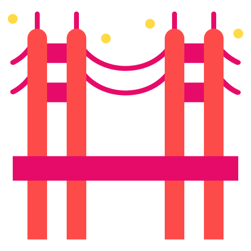 puente de puerta de oro icono gratis