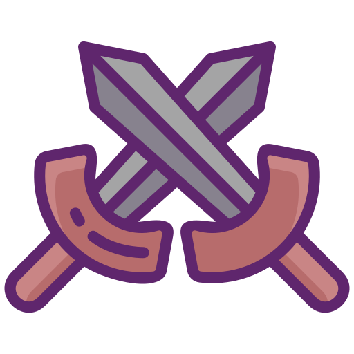 Swords Flaticons Lineal Color icon