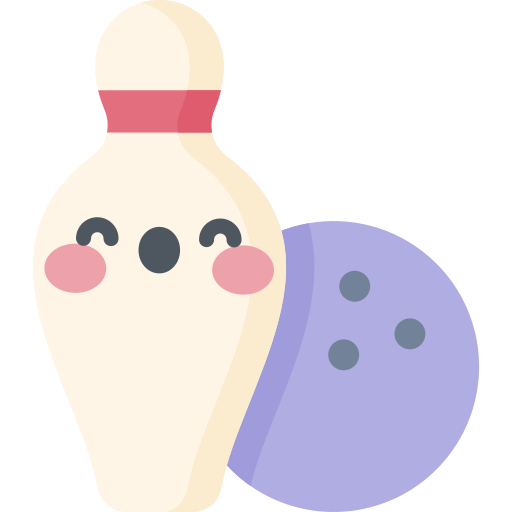 Bowling Kawaii Flat icon