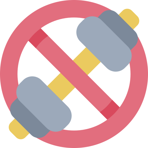 sin deporte icono gratis