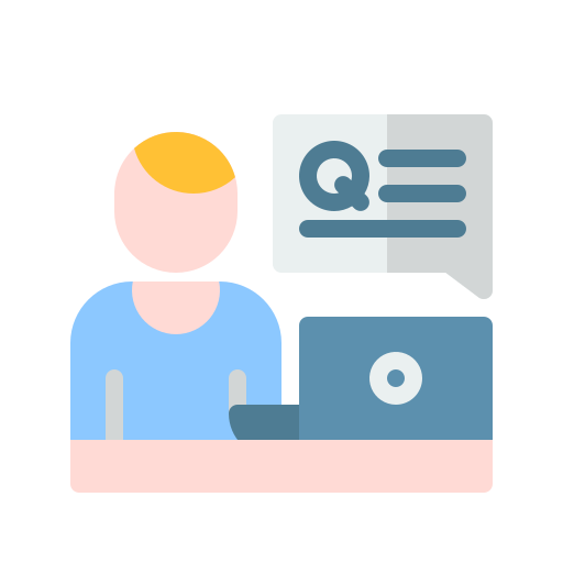 prueba en línea icono gratis