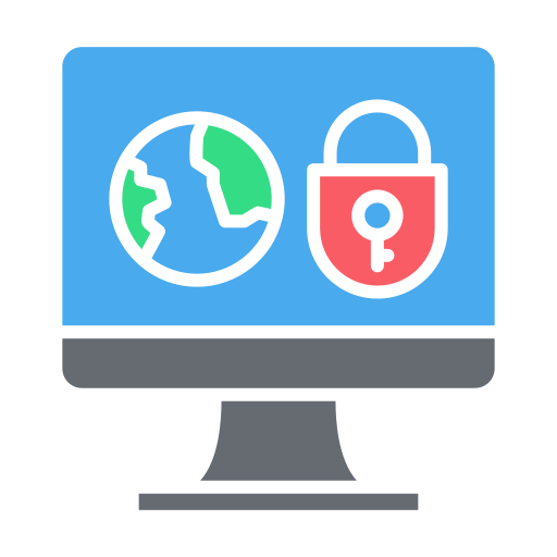 seguridad de internet icono gratis
