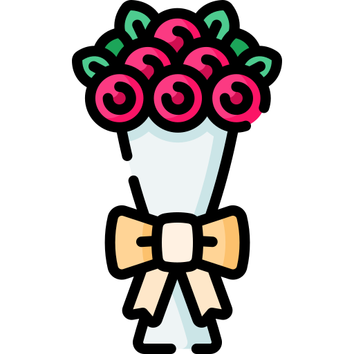 ramo de flores icono gratis