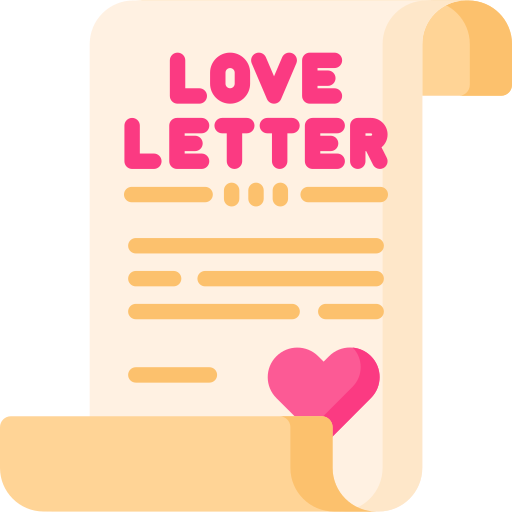 carta de amor icono gratis