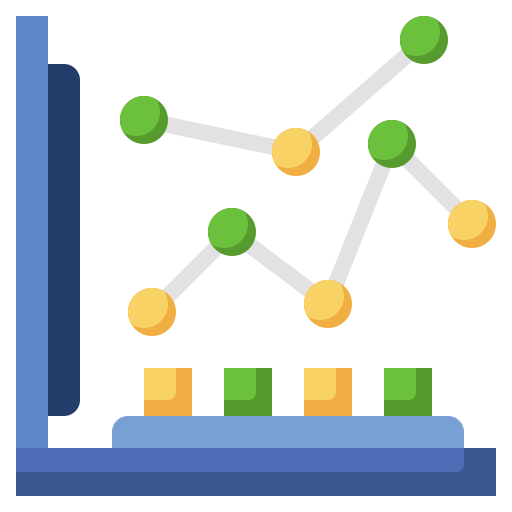 gráfico de líneas icono gratis