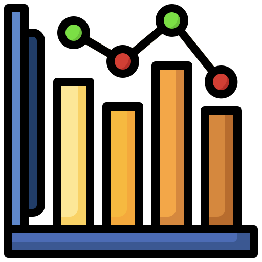 gráfico de barras icono gratis