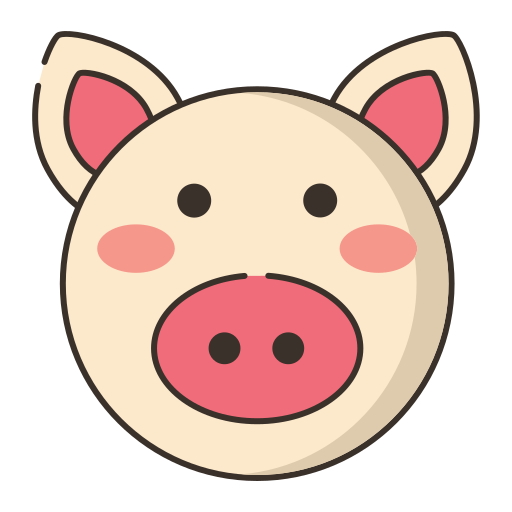 Pig Flaticons Lineal Color icon