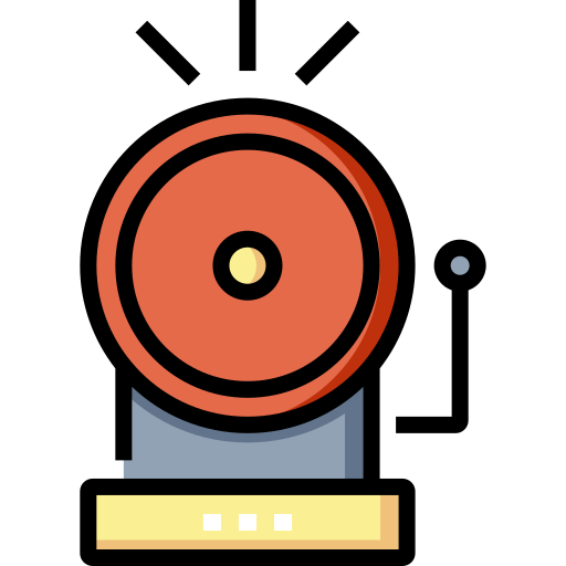 Fire alarm Detailed Straight Lineal color icon