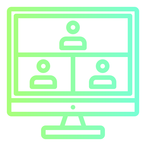reunión en línea icono gratis