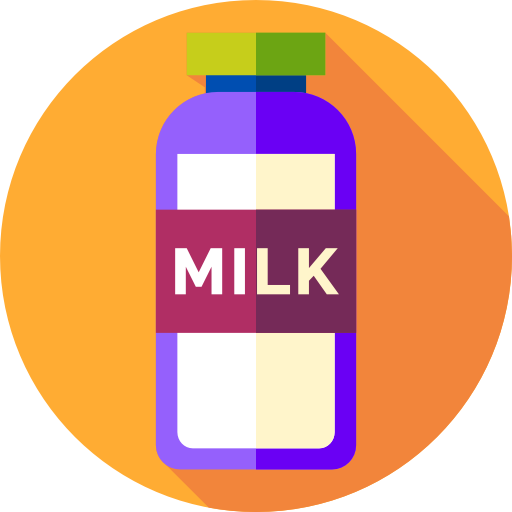 Milk bottle Flat Circular Flat icon